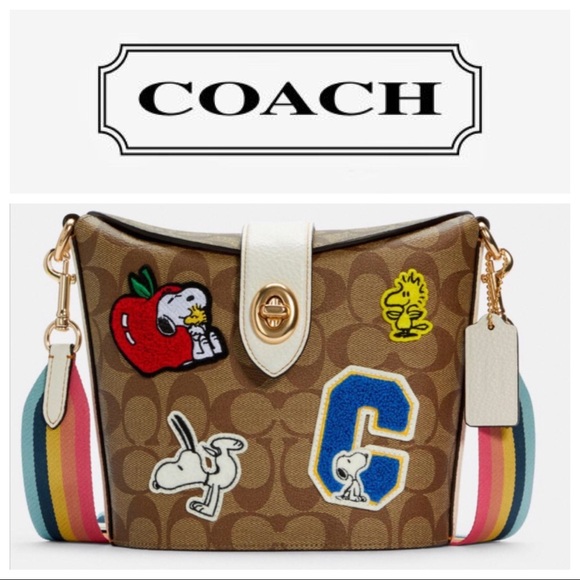 Coach Handbags - Coach X Peanuts Addie Crossbody W/ Varsity Patches